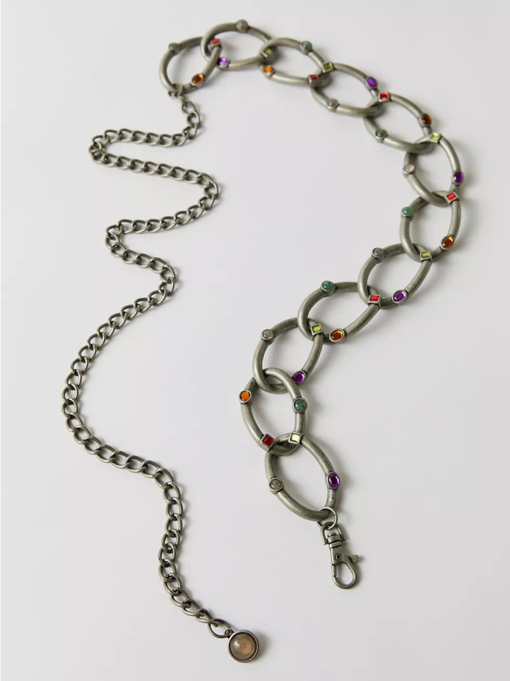 Vintage Urban Outfitters Vintage Rainbow Studded Chain Belt Y2K
